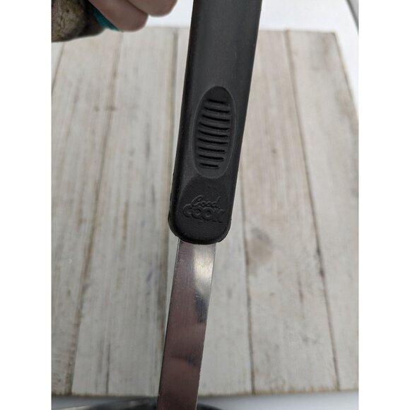 Soup Ladle Black Handle Slotted 11" Good Cooks Metal Chrome - Picture 7 of 8